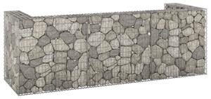 Horganyzott acél gabionfal szemeteskukákhoz 325 x 100 x 110 cm