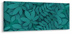 Kép - Türkiz levelek (120x50 cm)