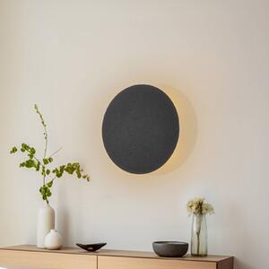 TK Lighting Lunia New fali világítás, fekete, Ø 30 cm, dimmelhető, Fekete, Nappali / Étkező, fém