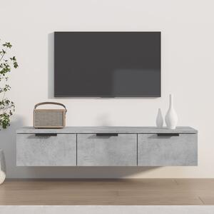Betonszürke szerelt fa faliszekrény 102 x 30 x 20 cm