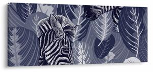 Kép - Kék zebrák (120x50 cm)