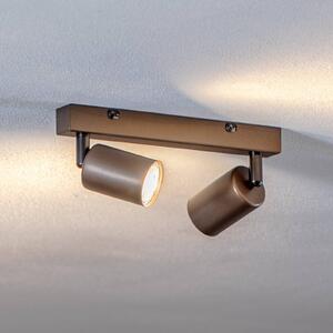 TK Lighting Mennyezeti spot Felső, állítható, barna, kétszínű, lineáris, két fényszórós, dimmelhető, Barna / rozsda, Nappali / Étkező, fém, Modern