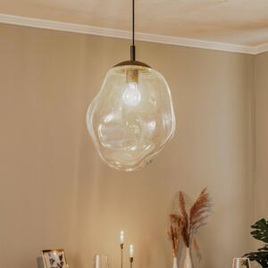TK Lighting Üveg lógó világítás, Ø 35 cm, fekete/átlátszó, dimmelhető, Tiszta / átlátszó, Nappali / Étkező, Üveg, Modern