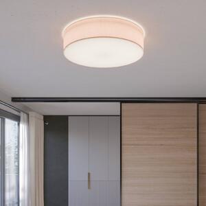 TK Lighting Rondo mennyezeti lámpa, bézs, Ø 60 cm, dimmelhető, Krém / borostyánsárga, Hálószoba, Textil / szövet / selyem, Modern