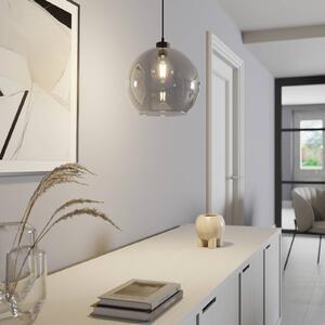 TK Lighting Cubus lógó világítás, füstszürke, üveg, Ø 30 cm, E27, dimmelhető, Fekete, Nappali / Étkező, Üveg, Modern