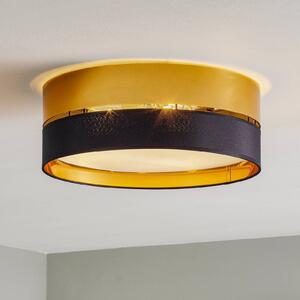 TK Lighting Hilton mennyezeti világítás, fekete/arany, Ø 45 cm, dimmelhető, Fekete, Nappali / Étkező, fém, Modern