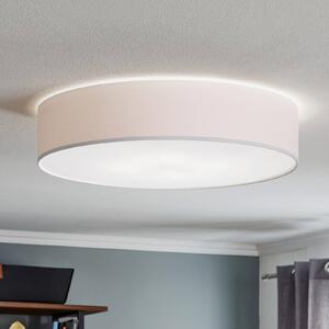 TK Lighting Rondo mennyezeti világítás, fehér Ø 60 cm, dimmelhető, Fehér / opál, Hálószoba, Textil / szövet / selyem, Modern