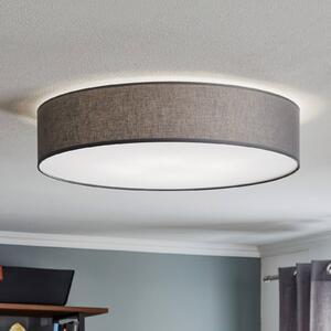 TK Lighting Rondo mennyezeti világítás, szürke Ø 60 cm, dimmelhető, Alu / szürke / cink, Hálószoba, Textil / szövet / selyem, Modern