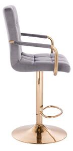 HC1015WP Grafit modern velúr szék arany lábbal