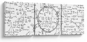 Kép - Képletek (órával) (90x30 cm)