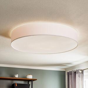 TK Lighting Rondo mennyezeti világítás, fehér Ø 80 cm, dimmelhető, Fehér / opál, Hálószoba, Textil / szövet / selyem, Modern