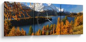 Kép - Ősz az Alpokban (órával) (90x30 cm)