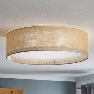 TK Lighting Juta mennyezeti világítás, Ø 60 cm, dimmelhető, Barna / rozsda, Nappali / Étkező, Textil / szövet / selyem