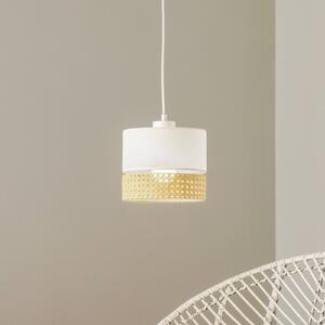 Paglia függőlámpa fehér/rattan egyszemélyes lámpa Ø 20 cm