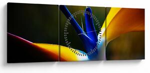 Kép - Egzotikus virág (órával) (90x30 cm)