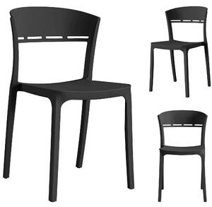 Fekete műanyag szék COCO