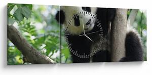 Kép - Panda a fán (órával) (90x30 cm)