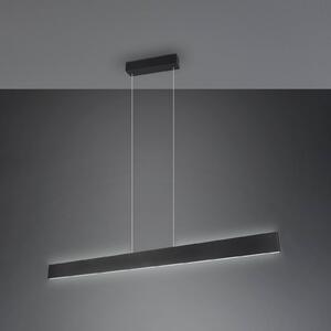 Trio Lighting Galway LED függőlámpa, matt fekete, fel/le, CCT, fém, dimmelhető, Fekete, Nappali / Étkező, fém, Modern