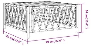 VidaXL antracitszürke szőtt szövet kerti asztal 70 x 70 x 34 cm