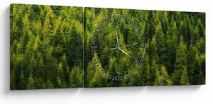 Kép - sűrű erdő (órával) (90x30 cm)