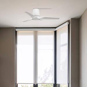 FARO BARCELONA Hey S mennyezeti ventilátor, fehér, egyenáramú motor, csendes, Ø 90 cm, Fehér / opál, Nappali / Étkező, Műanyag, Modern