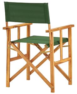 VidaXL zöld tömör akácfa rendezői szék
