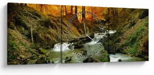Kép - Erdő (órával) (90x30 cm)