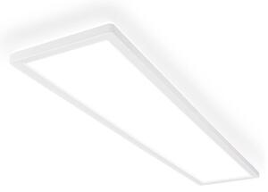 Briloner LED mennyezeti lámpa Tava A, 98x20 cm, műanyag, fehér, Fehér / opál, Nappali / Étkező, Műanyag, Modern