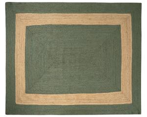 Zöld jutaszőnyeg 300 x 400 cm KARAKUYU