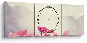 Kép - Pipacsok (órával) (90x30 cm)