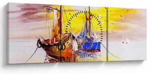 Kép - A csónak festménye (órával) (90x30 cm)
