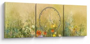 Kép - Festett rét (órával) (90x30 cm)