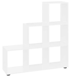 Modern Lépcsős Könyvespolc - Fehér - 107 cm