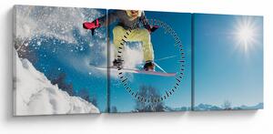 Kép - Snowboardos (órával) (90x30 cm)