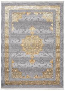 Exkluzív szürke szőnyeg arany keleti mintával Szélesség: 200 cm | Hossz: 300 cm