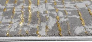 Modern szürke szőnyeg arany motívummal Szélesség: 80 cm | Hossz: 150 cm