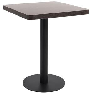 Sötétbarna MDF bisztróasztal 60 x 60 cm