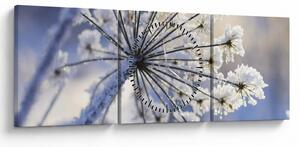 Kép - Fagyott virág (órával) (90x30 cm)