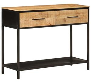 VidaXL tömör mangófa és vas tálalóasztal 100 x 35 x 76 cm