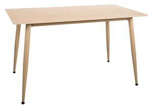 Étkezőasztal TALVEN kerámia travertin lappal 130x70 cm, travertin/kasmír