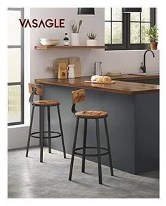 Bárszék szett 2 darabos, Vasagle, rozsdás barna, 73 cm, LBC026B01V1