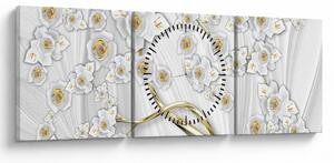 Kép - Fa arany díszítéssel (órával) (90x30 cm)