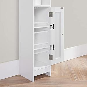Fürdőszobai tárolószekrény, Vasagle, fehér, 20x18x80 cm