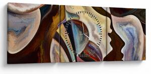 Kép - Absztrakció fejek (órával) (90x30 cm)