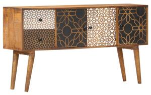 Tömör mangófa tálalószekrény nyomtatott mintával 130x30x70 cm