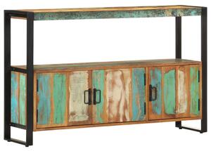 Tömör újrahasznosított fa tálalószekrény 120 x 30 x 75 cm