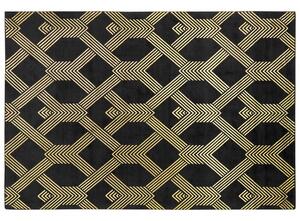 Fekete és arany szőnyeg 160 x 230 cm VEKSE