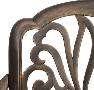 VidaXL 2 db bronzszínű öntött alumínium kerti szék