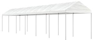 VidaXL fehér polietilén pavilon tetővel 13,38 x 2,28 x 2,69 m