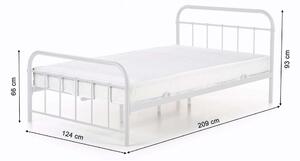 LINDA egyszemélyes fém ágy 120x200 - fehér